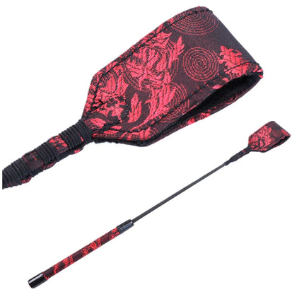 SM Bondage Whip Spanking Rods Fetish Horse Riding Flogger Red Cloth Pattern BDSM Cosplay Stage Set Sex Toys Adult Games Couples