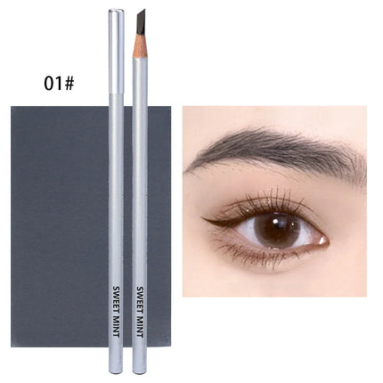 Hard Core Eyebrow Pencil with Sandpaper Long-Lasting Waterproof Permanent Makeup Eye Brow Enhancers Pencil Wild Line Brows Tint