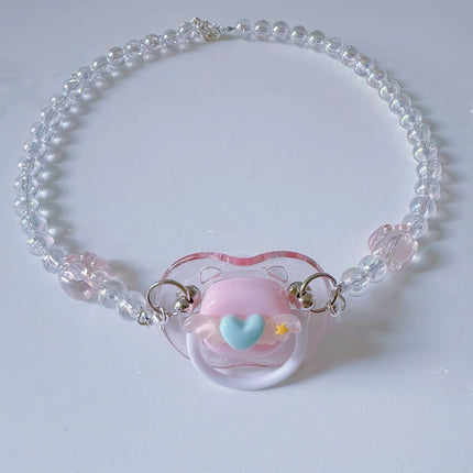 Sexy Cute Gag Adult Pacifier Chain Clip Soothing Toy Unisex Erotic Accessory Oral Bondage Silicone Material Ball Gag Prop SM Toy
