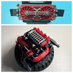 Red engine fan
