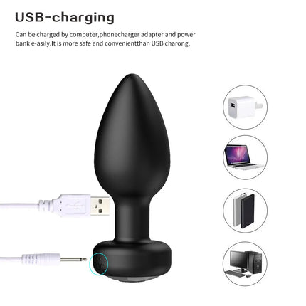 Anal Plug Vibrating Butt Plug, Adult Sex Toys 3PCS Silicone Anal Plugs, Anal Sex Toys with Remote Control 10 Vibrating Vibrator