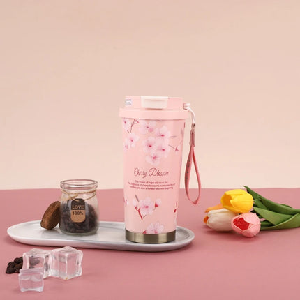 Stainless Steel Tumbler Vacuum Flasks Insulated Coffee Cups Leakproof Lid Travel Mug for Tea Thermos Cup Thermal Water Bottle