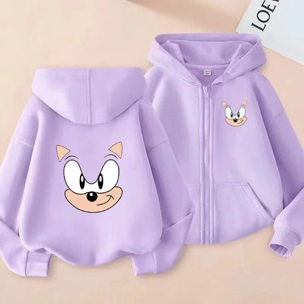 Children Supersonic Animals Cardigan Zipper Style Hoodie Sweatshirt Boys Girls3-12Yrs Loose Casual Charming Sports Coat Clothing