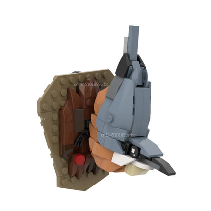 Bird Building Blocks Collection - Raven, Kingfisher, Eagle MOC Set 506 Pieces