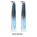 2pcs black sky blue