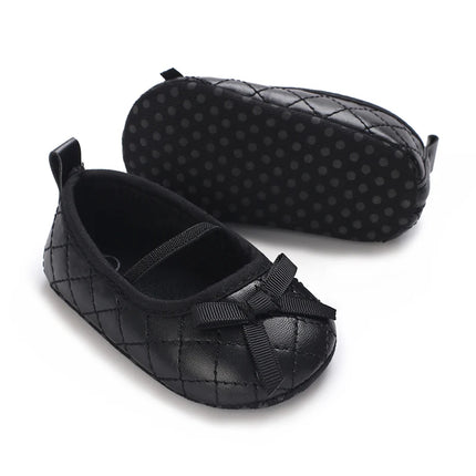 Newborn Baby Mary Jane Ballet Flat Shoes Classic Fashion Non-Slip Bow Baby Shoes Soft Sole Preschool Walking Footwear