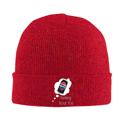 Thinking Bout You Pepsi Max Warm Knitted Cap Winter Knit Bonnet Hat Skullies Beanies Hip Hop Caps for Unisex