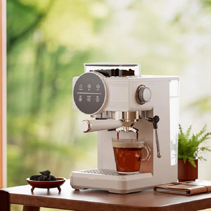Semi-Automatic Italian Coffee Machine Commercial Grade 15Bar Pressure, Built-in Taper Grinder, Cold And Hot Double Extraction