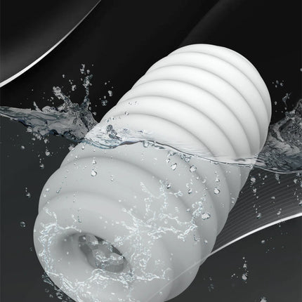 Manual Sucking Extrusion Male Masturbators, Portable Transparent Pocket Pussy Stroker Vagina Textured Blowjob Machine Toys Penis