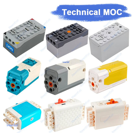Rechargeable Lithium Battery Box Multi Function Speed Adjust Control Power Up Car Train Motor MOC Legoeds Technical Bricks Toys