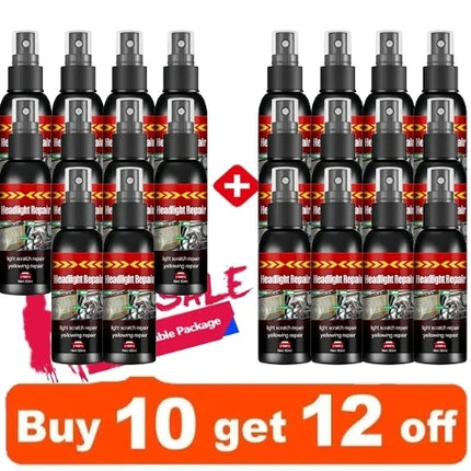 Car Headlight Restoration Fluid - Fast Remove Yellowing & Scratches, Restore Clarity & Shine, Enhance Night Driving Safety