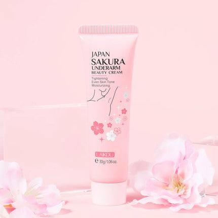 Japan Sakura Underarm Tightening Cream Knee Buttocks Dark Skin Bleach Improve Melanin Pigmentation Dull Moisturizing Brighten