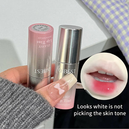 QIBEST Watery Mirror Lip Gloss Long-lasting Moisturizing Easy Wearing Water Glass Lip Glaze Hydrating Sexy Red Lip Tint Makeup