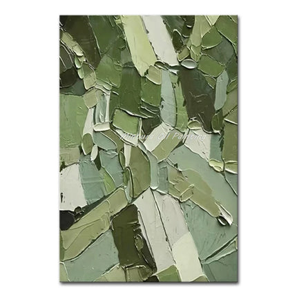 Mintura,Handpaintd Abstract Texture Green Tennis Court Oil Painting on Canvas,Modern 3D Knife Art Poster,Wall Picture,Home Decor