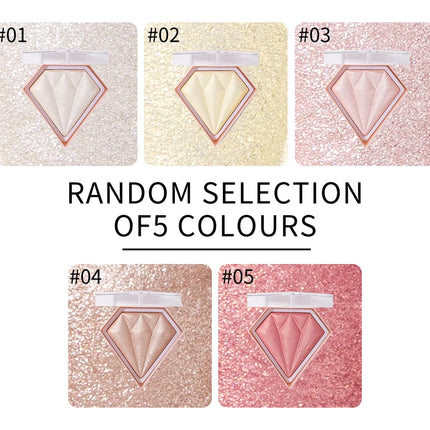 Natural Diamond Highlighter Powder 5 Color Shimmer Contour Nose Shadow Brightening Face Makeup Cosmetics Palette