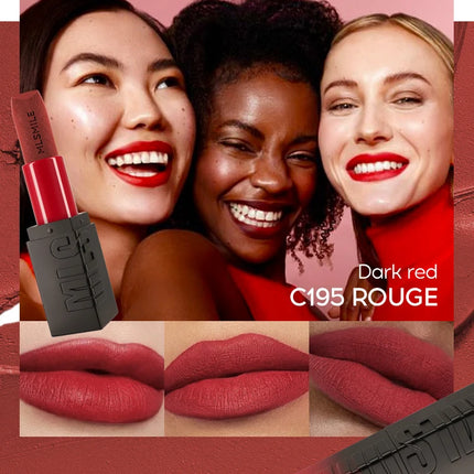3-Piece Embossed Matte Lipstick Set, Long-Lasting and Hydrating, Easy Application for a Natural Look, Smooth Velvet Matte Finish