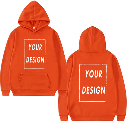 Customizable DIY Hoodie Sweatshirt - Personalize with Your Own Design Brand Logo Picture for Men & Women Casual Fashion Hoody