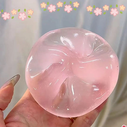 Maltose Squishys Toys Stress Ball Anti Stress Fidget Toy Soft Simulated Bule Transparent Ball Quick-rebound Squeeze Toys