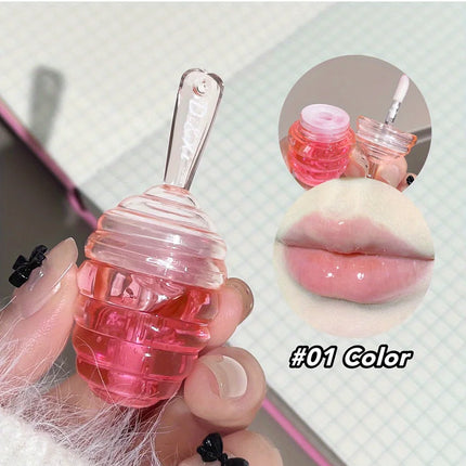 Small Honeypot Lip Oil Moisturizing and Fading Lip Pattern Water Lip Balm Dudu Lips