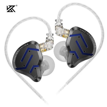 KZ ZSN Pro 2 metal in-ear headphones 1ba + 1dd hybrid technology high fidelity bass monitor sport headphones with noise cancella