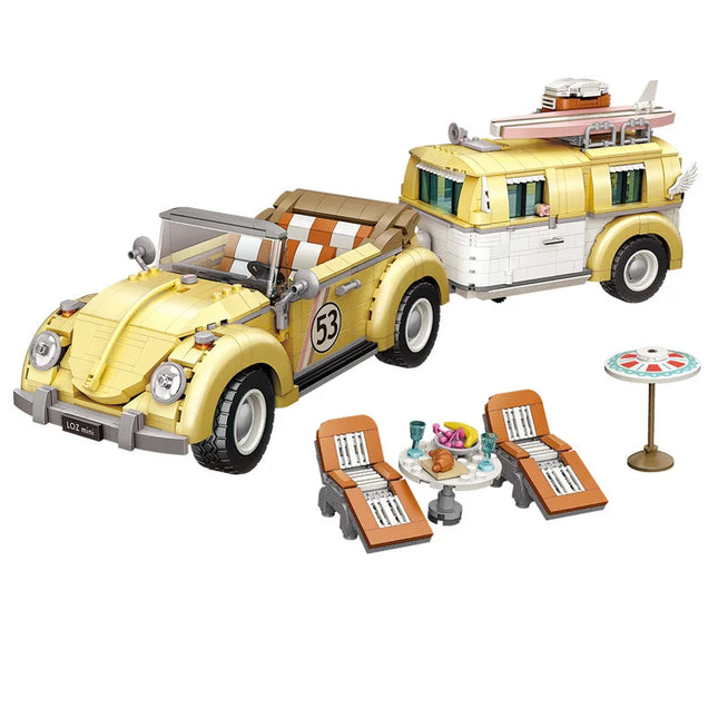 LOZ Beetle Station Wagon RV Small particle 2228PCS creative children's adult building blocks educational toy