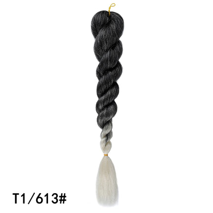 Colorful Ombre Jumbo Braiding Hair Low Temp Flame Retardant Synthetic Hair Bulk Tangle Free Crochet Twist Braids Hair Extensions