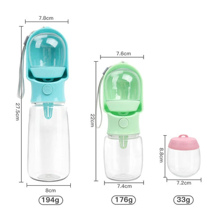 Portable Dog Cat Water Bottle with Storage Food and Water Container for Puppy Pets dogs Feeder Bowl Outdoor Travel Pet supplies