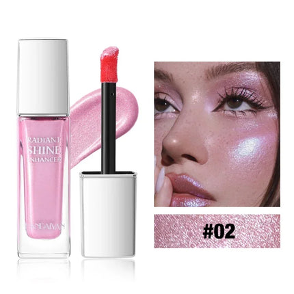  Liquid Highlighter Starlight Liquid Fine Sparkle for Face Body Long-Lasting Glow for Stage Festival & Photography Makeup
