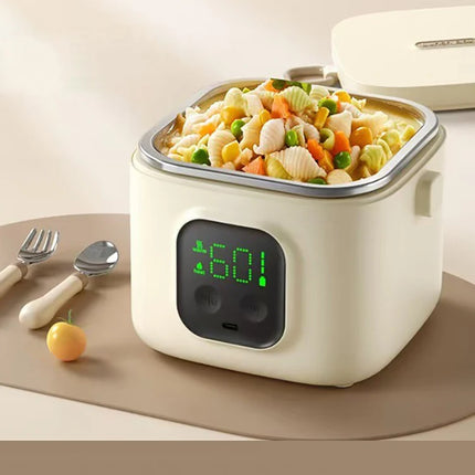 Rechargeable Heating Lunch Box Fast Heat Insulated Portable Food Warmer for Children for Camping Travel Dormitory