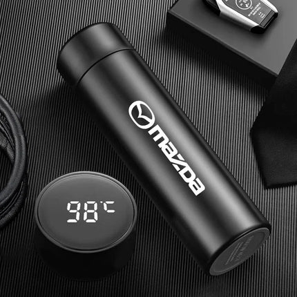 Car Smart Thermos Bottle With Temperature Display Coffee Cup For Mazda 3 6 Atenza Axela Demio CX3 CX5 MP MS RX8 Car Accessories