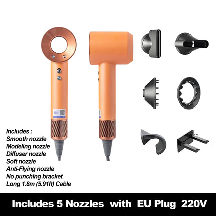 High-Speed Hair Dryer with 10 Million Negative Ions, Collagen, Intelligent Constant Temperature & Multi-Settings