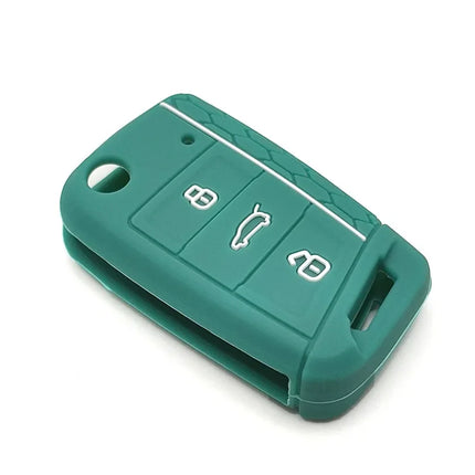 For VW Golf 7 GTI Polo T-Cross T-Roc Touran Tiguan Skoda Octavia Rapid Kodiaq Fabia Seat Ibiza Leon Ateca Arona Key Case Cover
