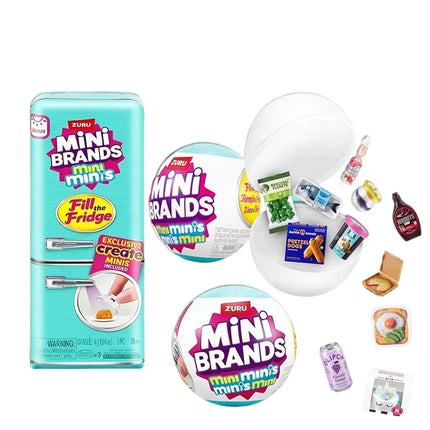 ZURU Original Mini Fridge Set Mini Brand Ball Series Mystery Surprise Blind Box Children's Toy Playhouse Decoration Gift Blind