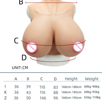 Large Realistic Silicone Fake Boobs Z cup Big Breast Forms Huge Enhancer Drag Queen Transgender Shemale Crossdress Prothesis