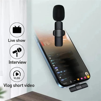FANGTUOSI Noise-canceling microphone Wireless lavalier microphone for live streaming/YouTube/TikTok/Facebook Mic for Android