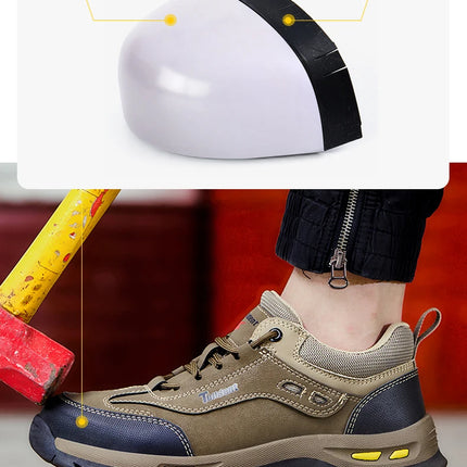 New men's safety shoes, puncture resistant work shoes, men's protective shoes, wear-resistant work boots  Tactical Boots