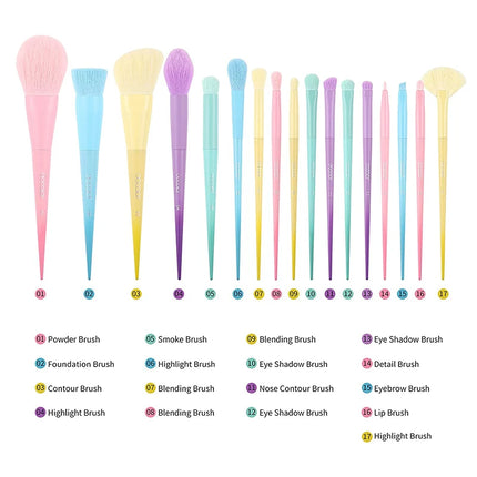Docolor Makeup Brush Set Professional 10-30pcs Eyeshadow Blush Synthetic Foundation Brush Powder Contour Cosmetic Tool For Women