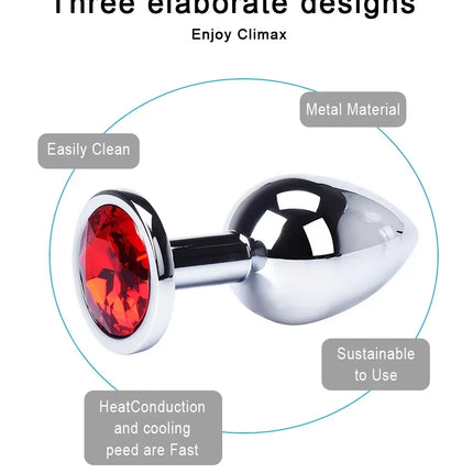 Anal Plug Jewelry Colorful Crystal Anal Plug Stimulator Anal Massage Dilatancy Toys G-point Massage Sex Wellness Adult Pleasure