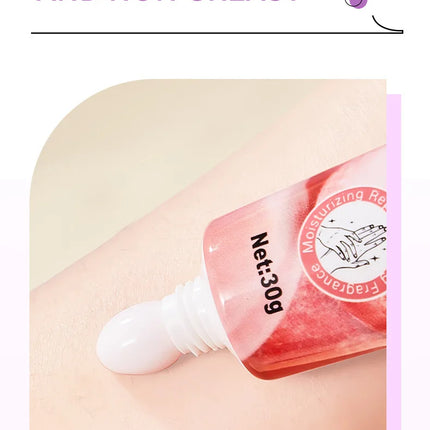 Five piece fruit scented hand cream for moisturizing and long-lasting fragrance retention. Hand care mask cream