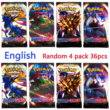 4 Pack Pokemon Cards Team up Sun Moon Thunder English Trading Card Game Evolutions Booster Collectible Kids Toys DESTINED RIVALS