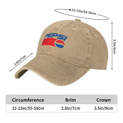 Fashion P-Pepsi Baseball Caps Women Men Snapback Cap Female Male Visors Sun Hat Unisex Adjustable Cotton Trucker Hats