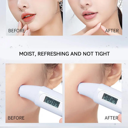 GECOMO Hyaluronic acid makeup remover-3-in-1 Eye, Lip, and Face Cleanser，Gentle, Suitable for Sensitive Skin, Pump Bottle