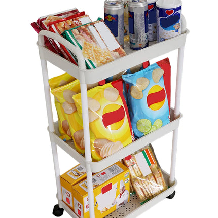 Household Multi-layer Small Cart Storage Rack Floor To Floor Kitchen Bedroom Bathroom Storage Rack Storage Rack With Wheels