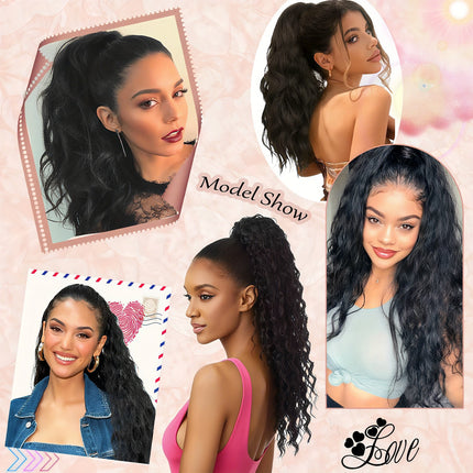 Claw Clip Ponytail Extension for Women Long Wavy Hair Extensions Fluffy Natural Looking Synthetic Clip in Ponytail Hairpiece