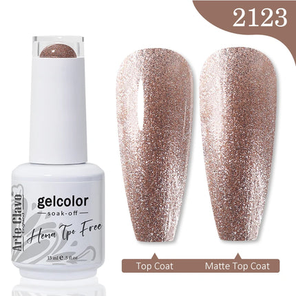 Arte Clavo Red Brown Gel Nail Polish 15ml Autumn Series Base Top Coat Soak Off UV Gel Semi Permanent Varnishes Design Nail Art