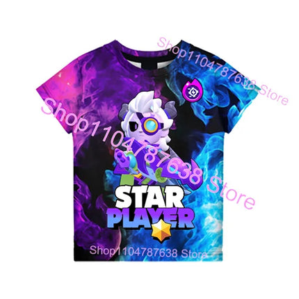 Kids Star Player Game 3D Print T-shirts Tees Summer T Shirt Boys Girls Clothing Cute Shirts Children Cute Child Tops