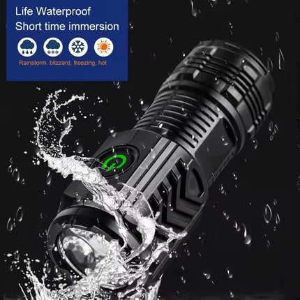 Ultra Powerful Flashlight 3Core LED Mini Tactical Flashlight USB Rechargeable High Power LED Torch With Magnet Hand Lamp Gift