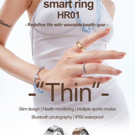 Smart Ring Heart Rate Sleep Blood Pressure Blood Oxygen Body Temperature Monitoring 2026 New Multi-Sport Mode Smartring Women