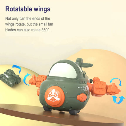 Inertia Airplane Toy For Children Cute Friction Powered Airplane Model 360 Rotating Wing Dream Aeroplane For Kids Birthday Gifts