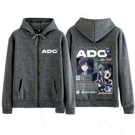 Ado World Tour Hot Sale 2025 Hibana Zipper Hoodie Men Women Fashion Harajuku Zip Up Sweatshirts Pullover Gothic Punk Jacket Coat